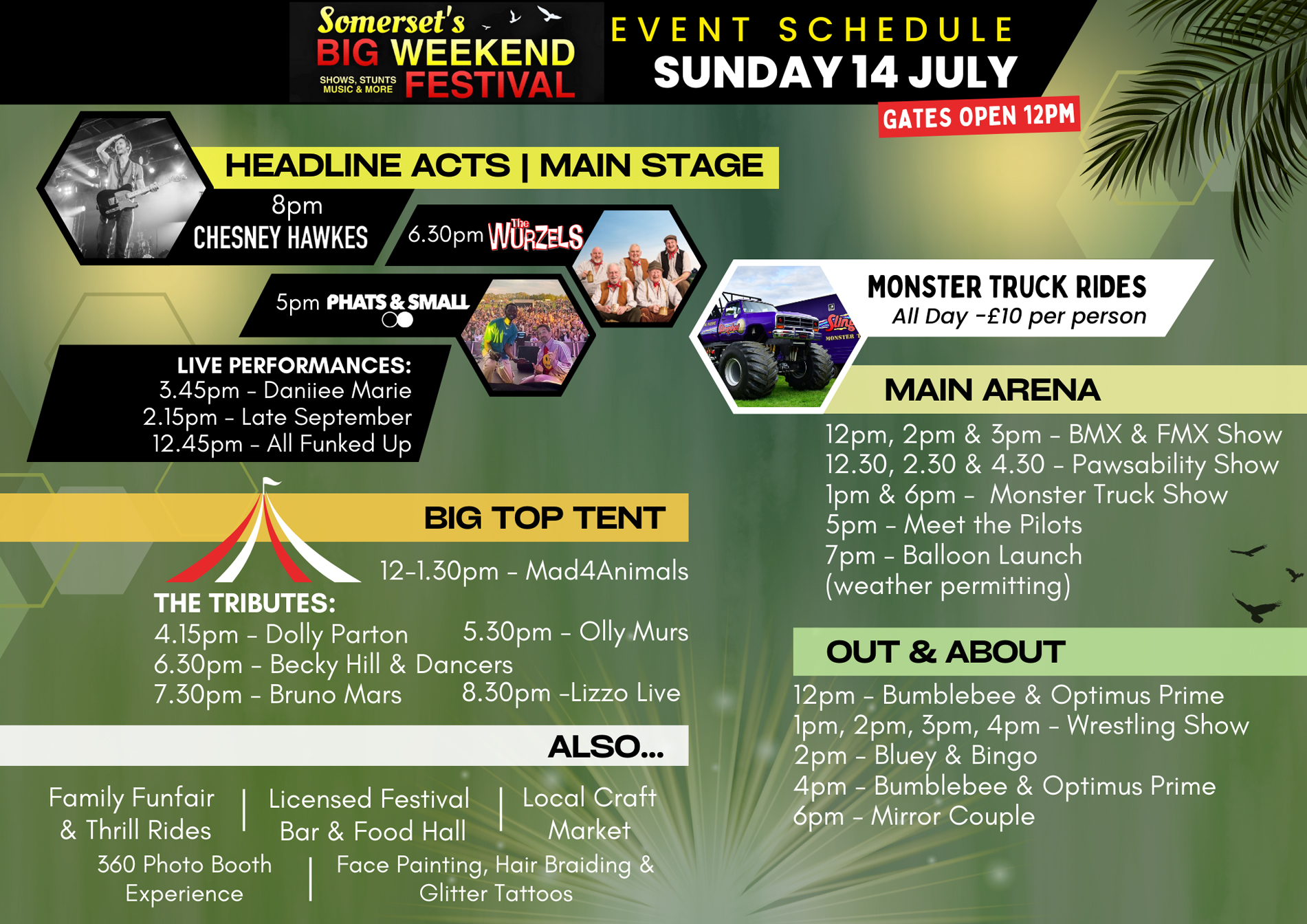 Sunday lineup
